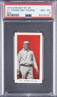 1910 E98 "Set of 30" Cy Young, Red – PSA NM-MT 8